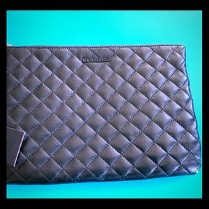 MZ Wallace Black Leather Clutch
